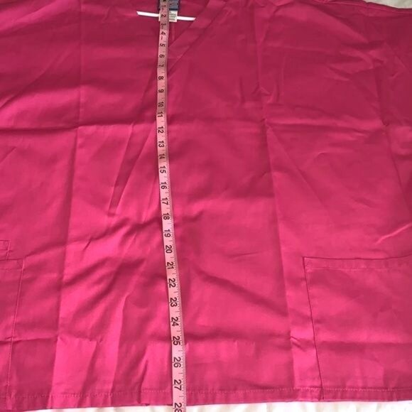 Cherokee Workwear V-Neck Pink Scrub Top 3XL Cotton Blend - Picture 10 of 10